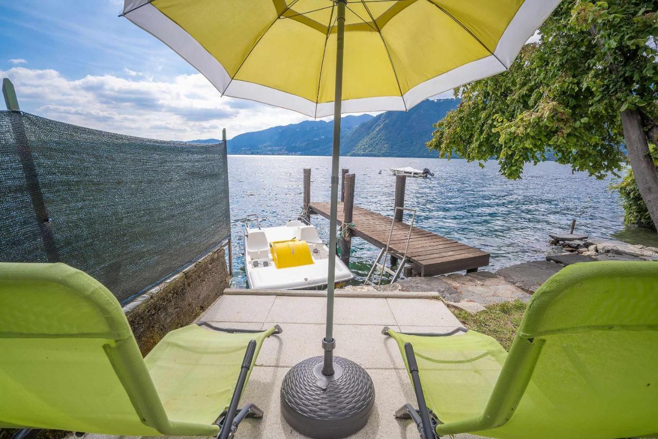 Il Glicine Appartamento Con Darsena Privata A Lago Pettenasco Zewnętrze zdjęcie